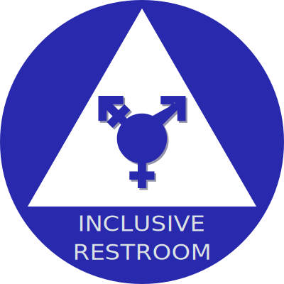 Gender Neutral Restroom Sign clipart