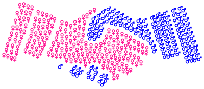 Gender Peace And Reconciliation Blue Pink clipart