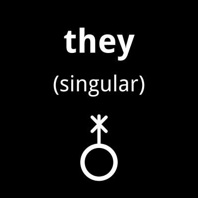 Gender-queer icon pronouns they singular clipart