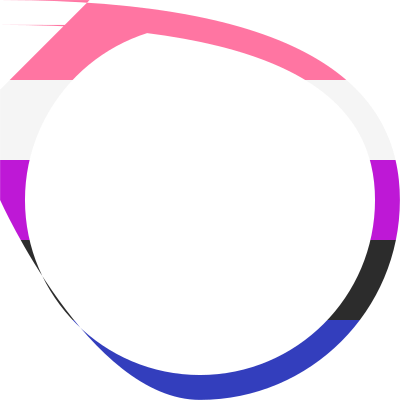 Genderfluid pride flag round profile frame clipart