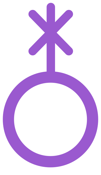 Genderqueer non-binary purple icon clipart