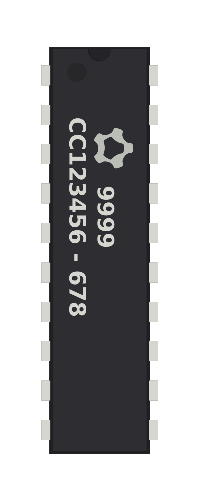 Generic 20-pin IC clipart