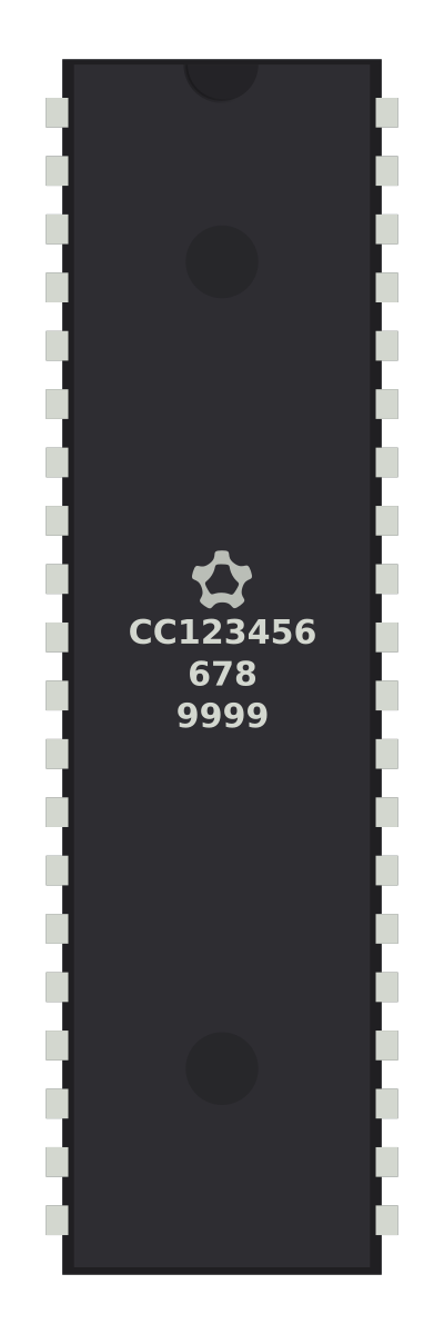 Generic 40-pins IC clipart