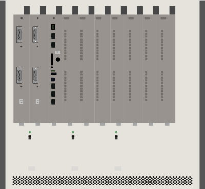 Generic Old-Style Dedicated Modular Primary Branch Exchange Phone System clipart
