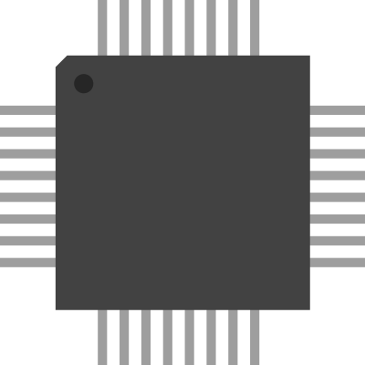 Generic SMD TQFP32 IC Package clipart