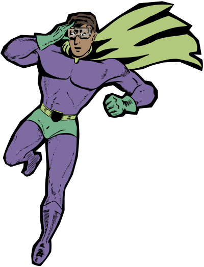 Generic Superhero Man clipart