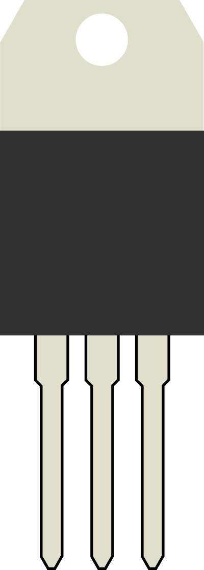 Generic TO-220 IC package clipart