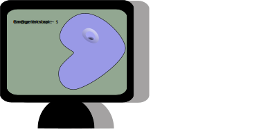 Gentoo-terminal-inkscape 01 clipart