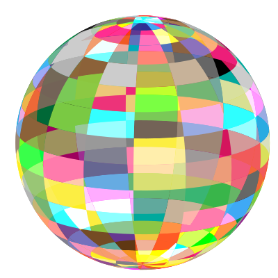 Geometric Beach Ball Bloom clipart