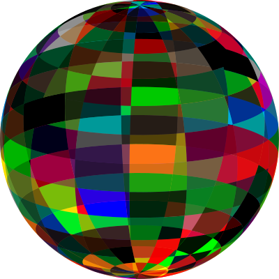 Geometric Beach Ball Psychedelic clipart