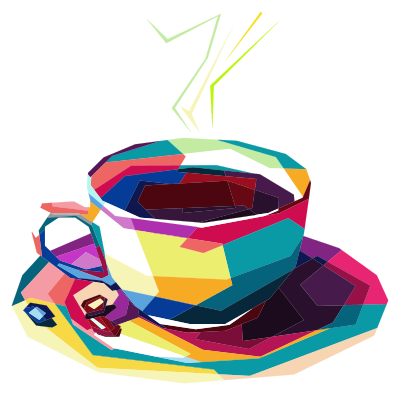 Geometric Coffee Pop Art By RizkyDwi123 clipart