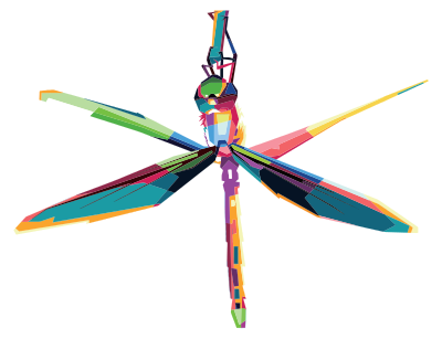 Geometric Dragonfly clipart