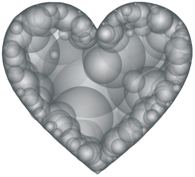 Geometric Heart Grayscale clipart