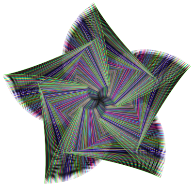 Geometric Line Art Star Prismatic clipart