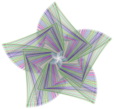 Geometric Line Art Star Prismatic No BG clipart