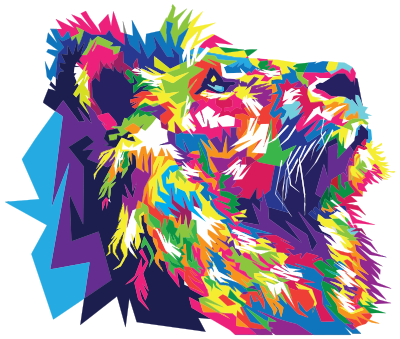 Geometric Lion clipart