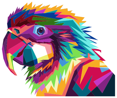Geometric Parrot Pop Art By RizkyDwi123 clipart