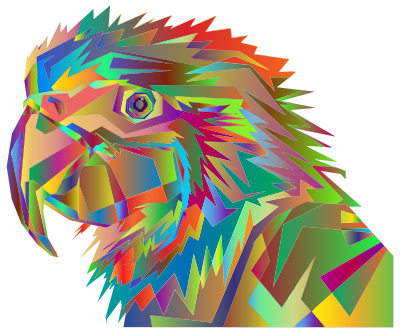 Geometric Parrot Pop Art By RizkyDwi123 Surreal clipart