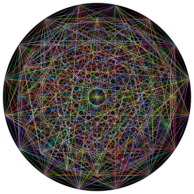 Geometric Prismatic Line Art Mandala clipart