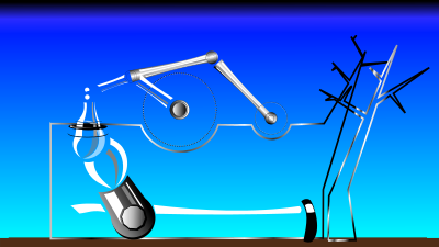 Geometric progression of destruction clipart
