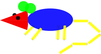 Geometric rat clipart