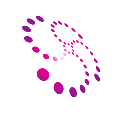 Geometric shape with pink dots clipart