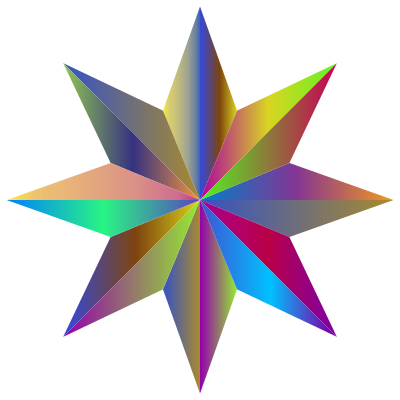 Geometric Star Prismatic clipart