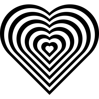 Geometric zebra heart clipart