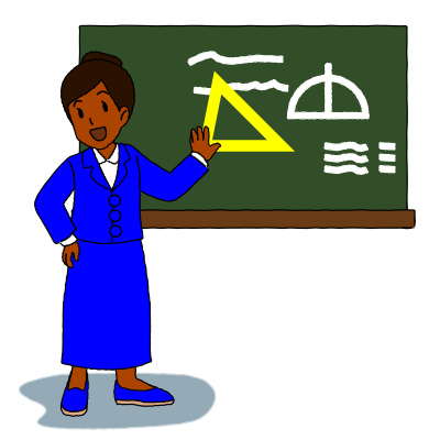 Geometry is not a good time to mess with Mrs Mandola - she knows her stuff and you better watch it clipart
