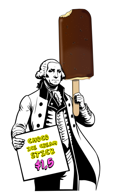 George Washington @ work ;-) clipart