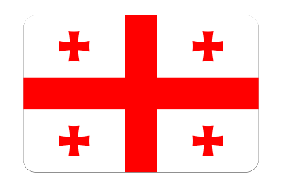 Georgia flag (bevelled) clipart