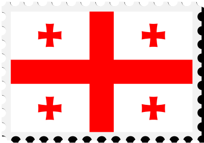 Georgia flag stamp clipart