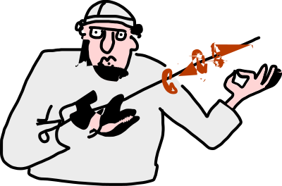 Georgian with shashlik clipart