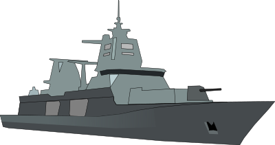 German Bundeswehr frigate clipart