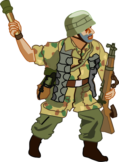German Fallschirmjager of WW2 clipart