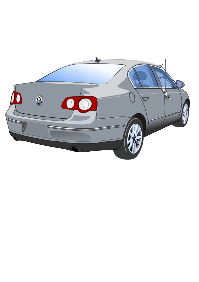 German Family Sedan clipart