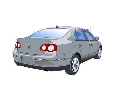 German Family Sedan (large) clipart