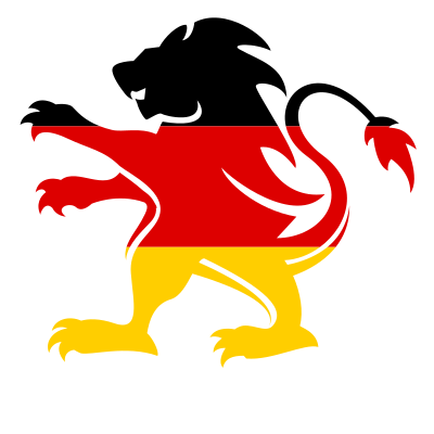 German flag heraldic lion clipart