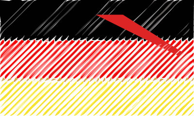 German flag linear clipart