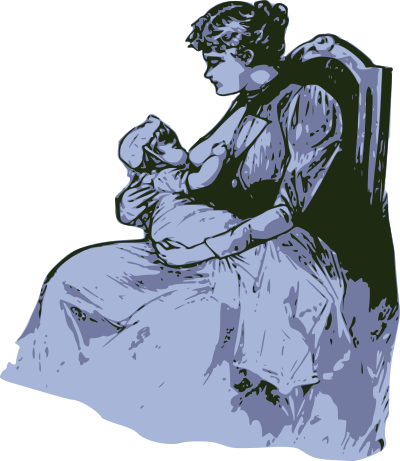 German Mother Breast Feeding clipart