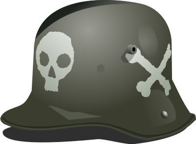 German Stormtrooper Helmet WW1 clipart