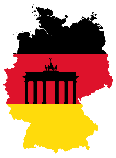 Germany Map Flag 2 clipart