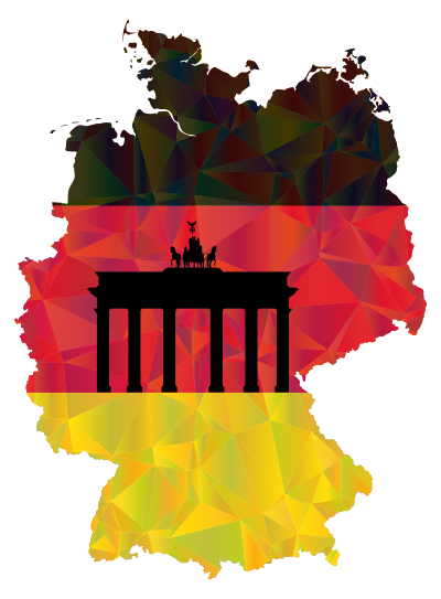 Germany Map Flag 3 clipart