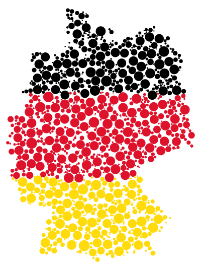 Germany Map Flag Circles clipart