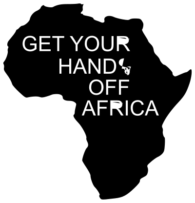 GET YOUR HANDS OFF AFRICA clipart