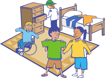 Getting dressed v2 clipart