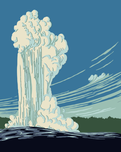 Geyser clipart