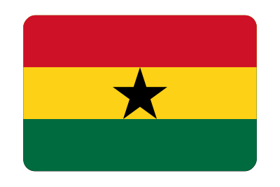 Ghana flag (bevelled) clipart