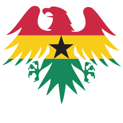 Ghana flag heraldic eagle clipart