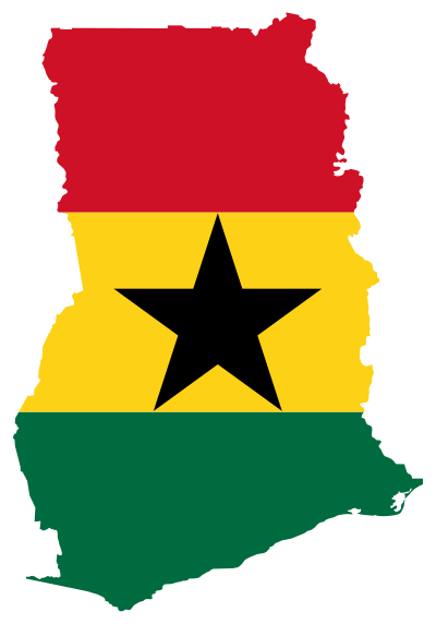 Ghana Flag Map clipart